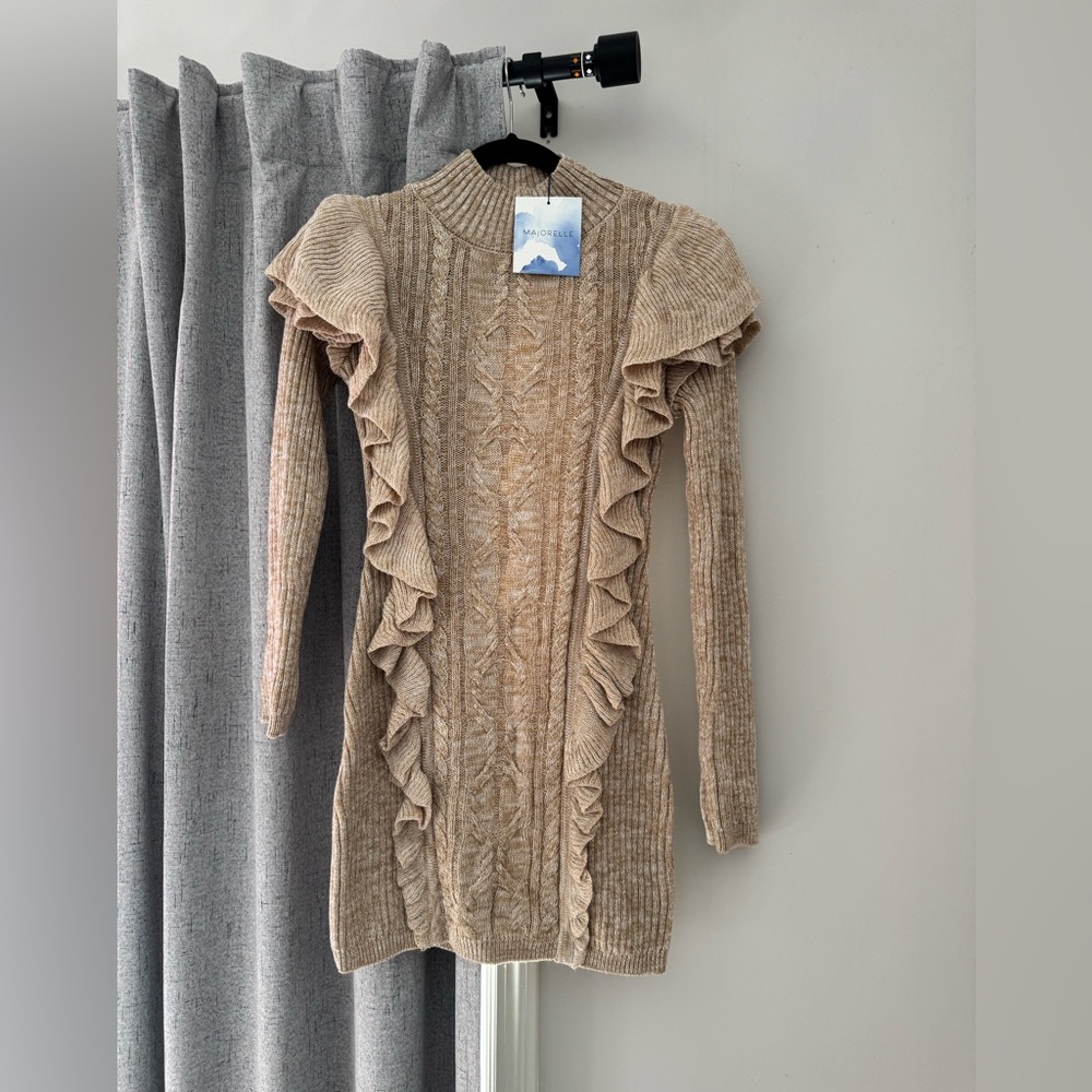 Senzi ruffle mini dress in birch